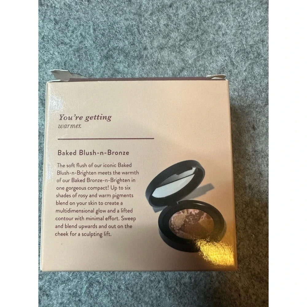 LAURA Geller Baked Blush-N-Bronze Marbelized 2-IN-1 (Earthy Bronze) 0.30 oz New